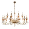 Люстра Crystal Lux CATARINA SP12+6 V2 GOLD/TRANSPARENT-COGNAC