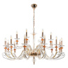 Люстра Crystal Lux CATARINA SP12+6 V2 GOLD/TRANSPARENT-COGNAC