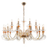 Люстра Crystal Lux CATARINA SP12+6 V2 GOLD/TRANSPARENT-COGNAC
