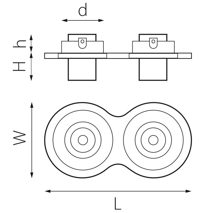 Комплект из светильника и рамки Intero Intero TUBO Lightstar i627174