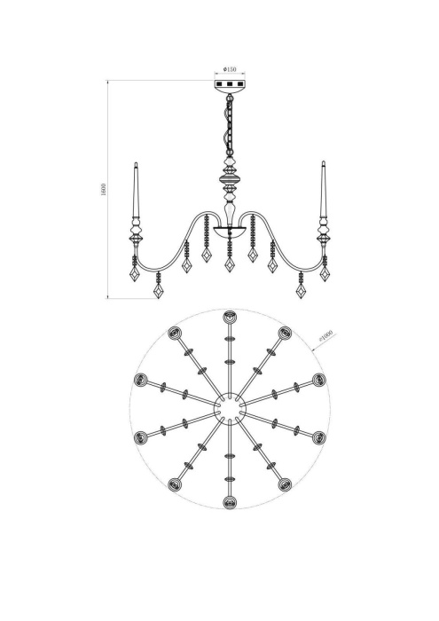 Люстра подвесная Lucia Tucci MAYA 4450.10 chrome