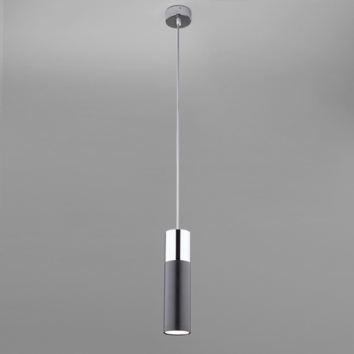 Подвесной светильник Eurosvet Double topper 50135/1 LED хром/черный