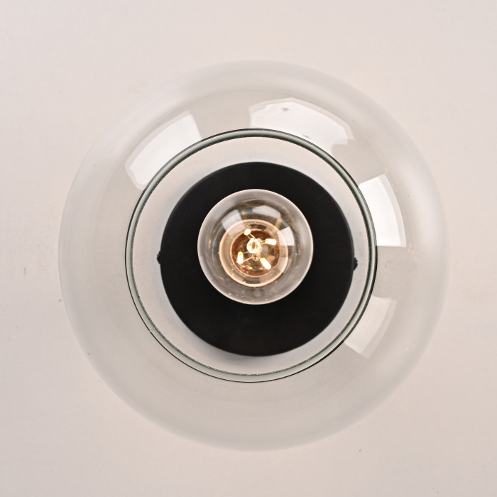 Потолочный светильник RH Utilitaire Globe Shade Flushmount Black ImperiumLoft