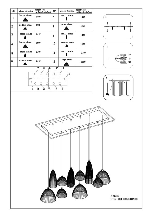 Подвесная люстра Agola LIGHTSTAR 810223