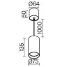 Подвесной светильник Maytoni Vol P100PL-20W3K-W