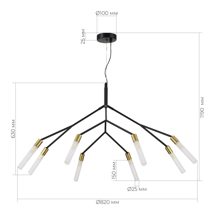 Подвесной светильник evoluce KAITO SLE1129-403-08