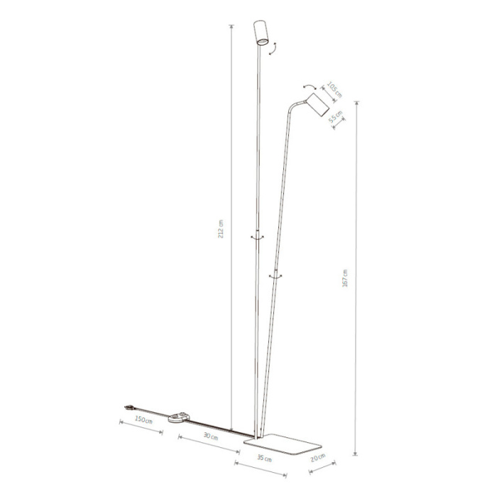 Торшер Nowodvorski Mono White/Gold 7715