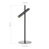 Прикроватная лампа ST-Luce Черный/Черный, Золотистый LED 1*3W 3000K SL6210.404.01