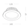 Светильник встраиваемый Белый LED 1*24W 3000K 1 920Lm Ra80 100° IP44 D165xH54 100-240VV ST752.538.24