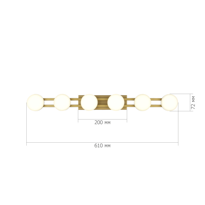 Светильник настенный ST-Luce золотистый/белый LED 1*12W 4000K SL6610.201.06