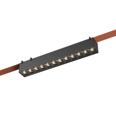 Светильник трековый Черный LED 1*12W 4000K 1 050Lm Ra90 24/40 IP20 L323xW40xH45 48V ST455.446.12