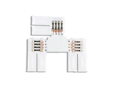 Соединитель T для светодиодной ленты 5050 12/24V (4 конт.) GS7001 (5шт) Ambrella light GS7001