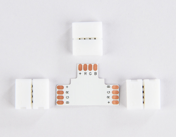 Соединитель T для светодиодной ленты 5050 12/24V (4 конт.) GS7001 (5шт) Ambrella light GS7001