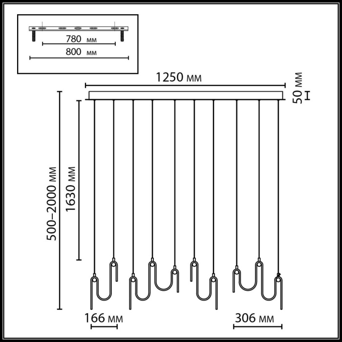 Люстра подвесная Odeon Light Flow 5105/52L