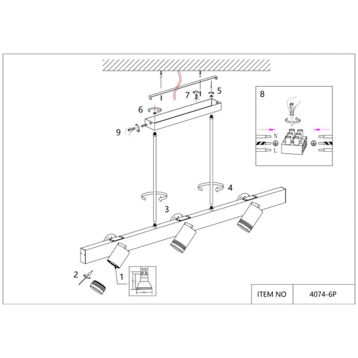 Люстра на штанге Favourite 4074-6P
