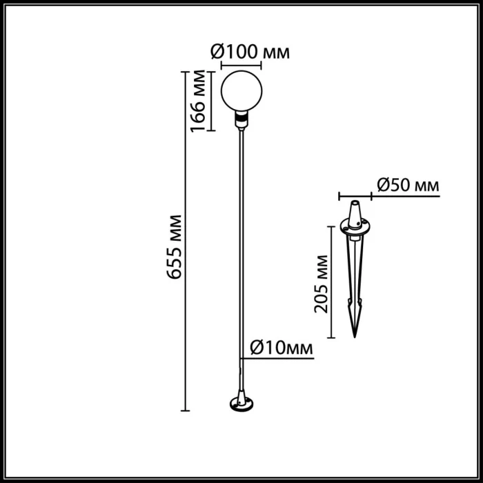 Уличный накладной светильник Odeon Light Dande 7121/2GL