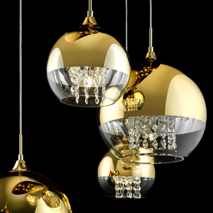Каскадная люстра Maytoni Fermi P140-PL-170-5-G