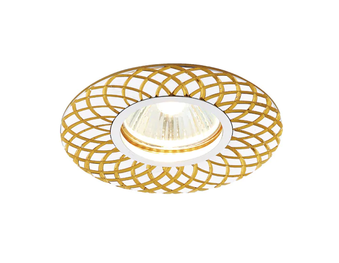 Круглый встраиваемый точечный светильник MR16 Ambrella light A815 AL/G