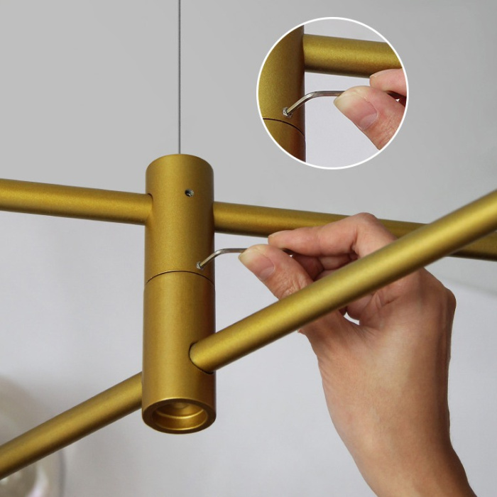 Подвесная люстра GAP золото ImperiumLoft