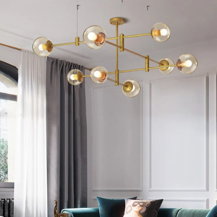 Подвесная люстра GAP золото ImperiumLoft