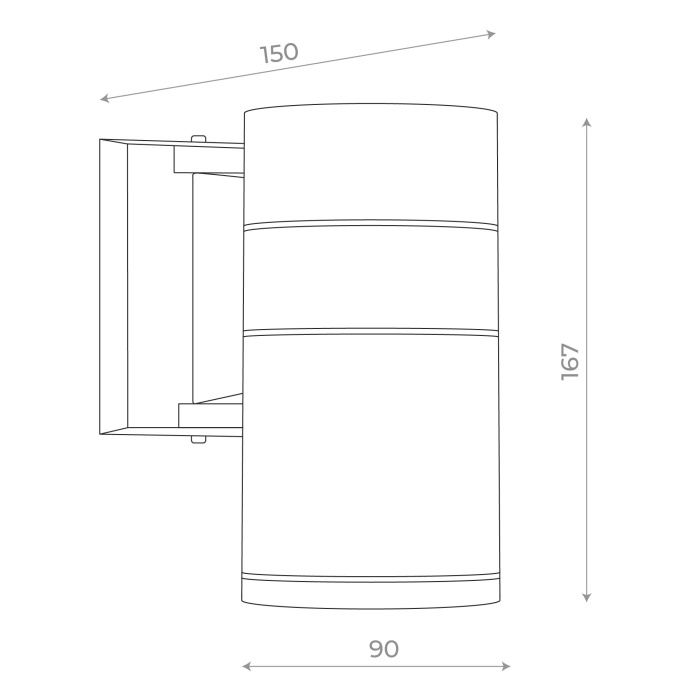 Светильник уличный настенный ST-Luce SL561.401.01 Черный/Черный LED 1*5W