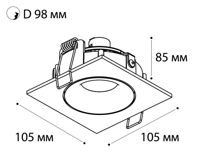 Светильник встраиваемый Italline DE-201 white