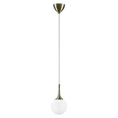 813011 (MD5085-1EB) Подвес GLOBO 1х40W  E14 electroplating bronze/white (в комплекте)