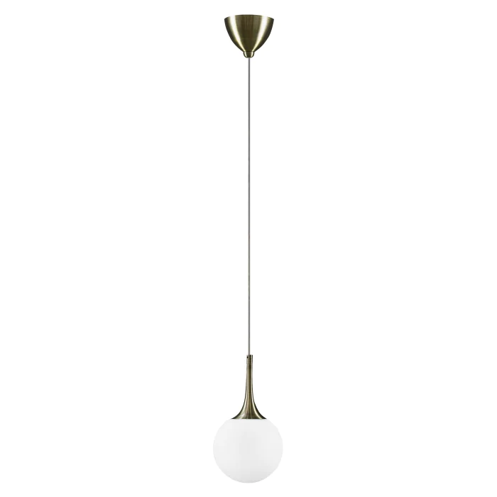 813011 (MD5085-1EB) Подвес GLOBO 1х40W  E14 electroplating bronze/white (в комплекте)