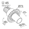 Встраиваемый светодиодный светильник Ledron SL74217/7W White+Amb