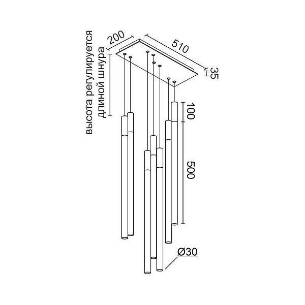 Подвесная люстра Ledron HL012-8 Wooden 100 White