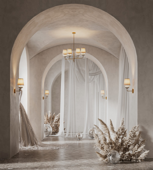 Люстра на штанге Freya Ceramics FR2029PL-04BS