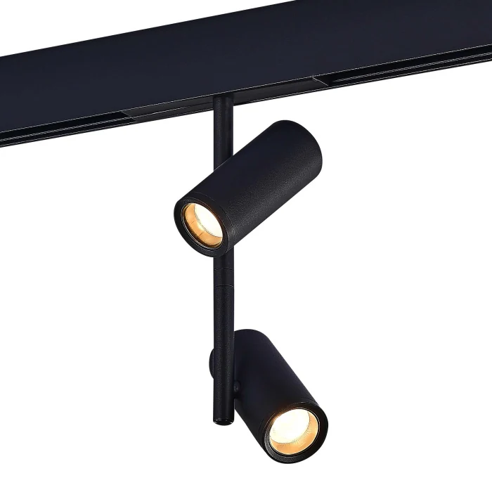 Магнитный трековый светильник Черный LED 1*16W 3000K 950Lm Ra>90 36° IP20 D45xH240 48VV ST808.436.16