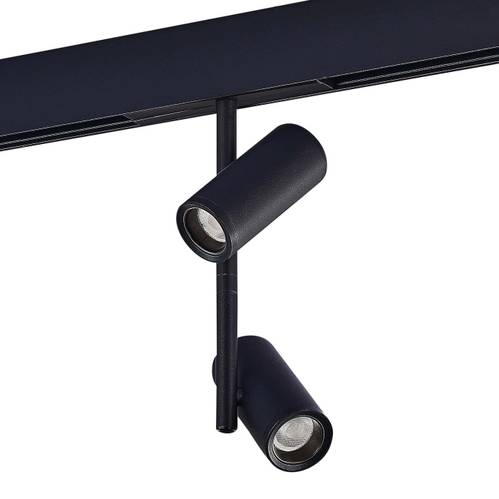 Магнитный трековый светильник Черный LED 1*16W 3000K 950Lm Ra>90 36° IP20 D45xH240 48VV ST808.436.16