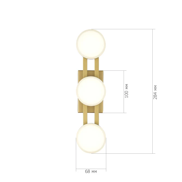 Светильник настенный ST-Luce золотистый/белый LED 1*6W 4000K SL6610.201.03