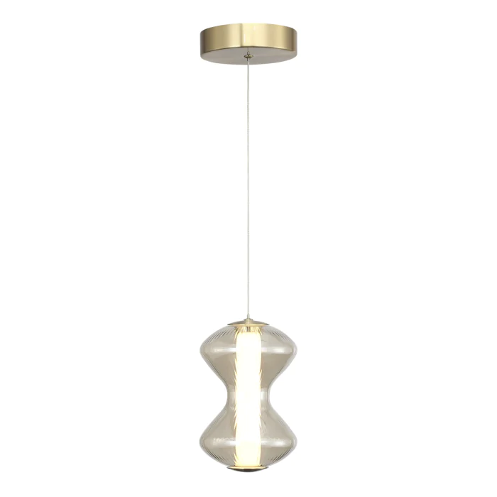 Светильник подвесной ST-Luce золото/коньячный LED 1*6W 3000K SL6136.203.01