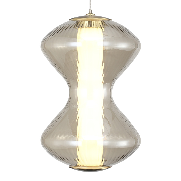 Светильник подвесной ST-Luce золото/коньячный LED 1*6W 3000K SL6136.203.01