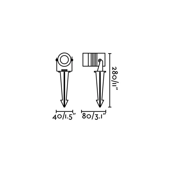 Наземный фонарь BALDER LED Black projector with spike