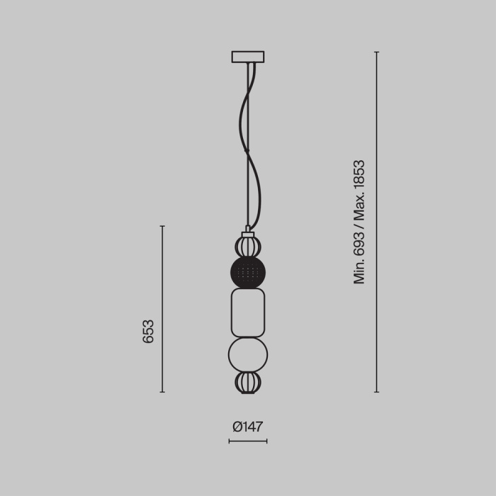 Подвесной светильник Maytoni Collar P069PL-L35CH3K