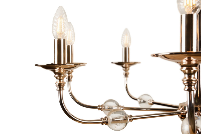 Подвесная люстра iLamp Aura 1030-8 Золотая