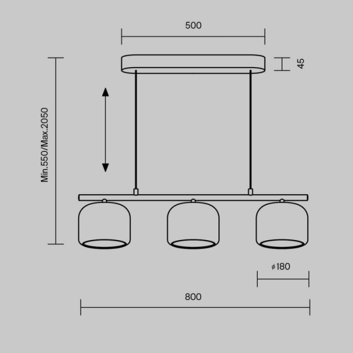 Подвесной светильник Maytoni MOD286PL-L12W3K