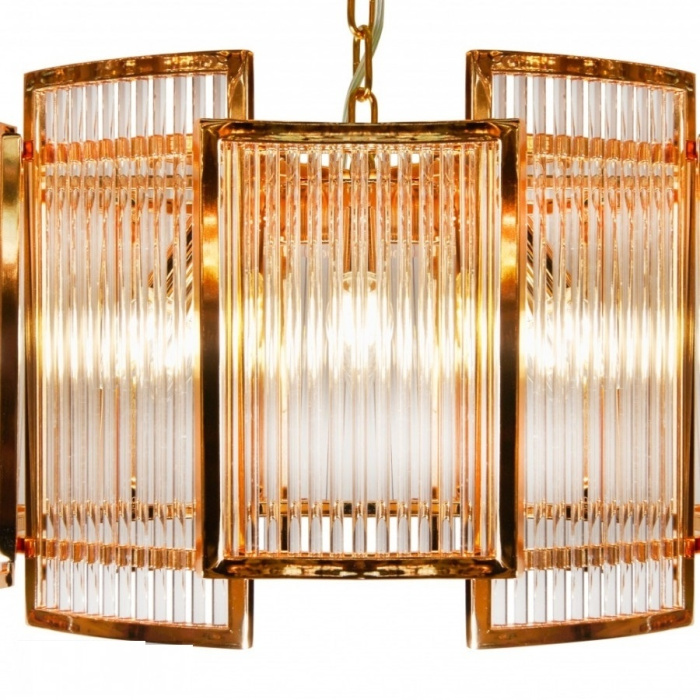 Подвесная люстра iLamp Tribeca MD0276-6A GOLD+CLEAR