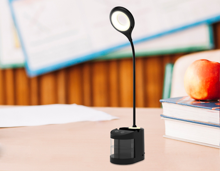 Настольная светодиодная лампа со встроенной аккумулятороной батареей и органайзером Ambrella light DE562