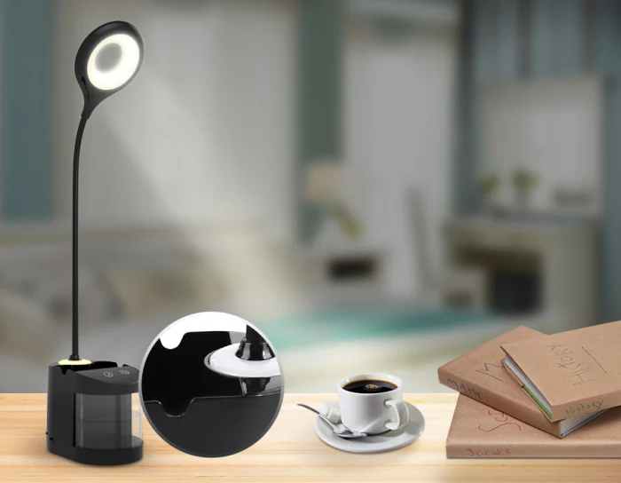 Настольная светодиодная лампа со встроенной аккумулятороной батареей и органайзером Ambrella light DE562