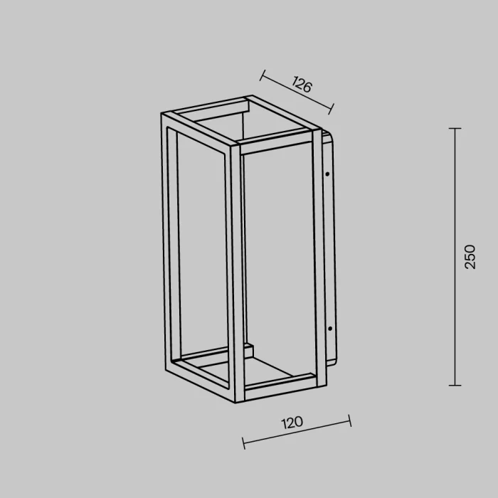 Уличный настенный светильник Maytoni Frame O527WL-L12B3K