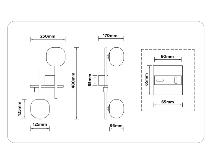 Настенный светильник со сменной лампой HIGH LIGHT AMBRELLA LIGHT LH51019