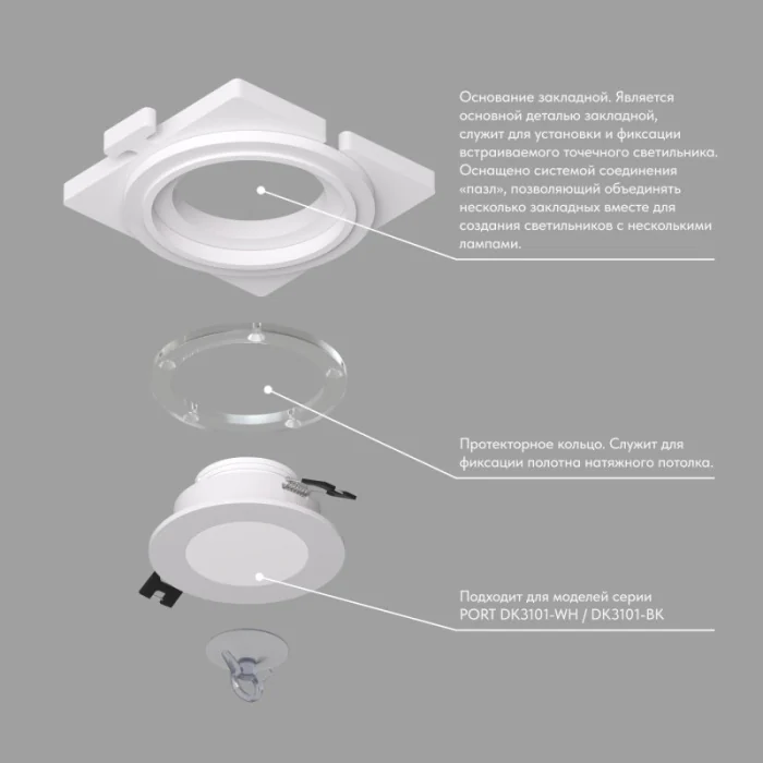 Закладная панель DK3101-SCB