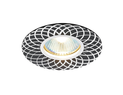 Круглый встраиваемый точечный светильник MR16 Ambrella light A815 BK/AL