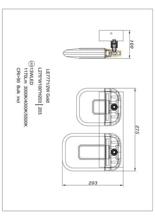 Настенный светильник Leon Natali LE7771/2W Gold