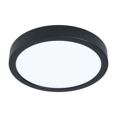 Светодиодный накладной светильник FUEVA 5, 17W (LED), ?210, H28, 2100lm, 4000K, сталь, черный EGLO 99234