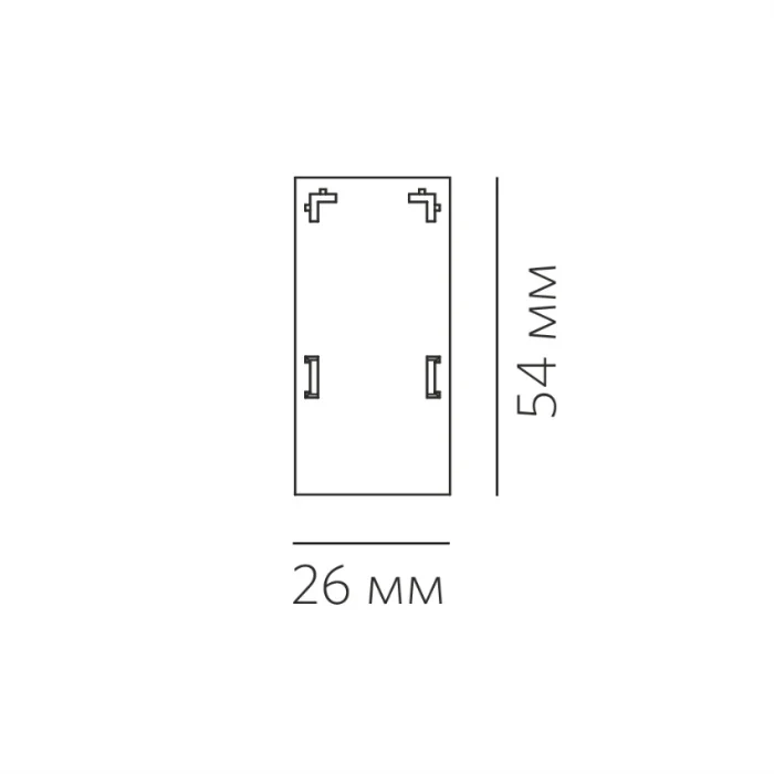 Комплект заглушек 2 шт. к встраиваемому и накладному шинопроводу Space F Led Technology SPACE CAP W